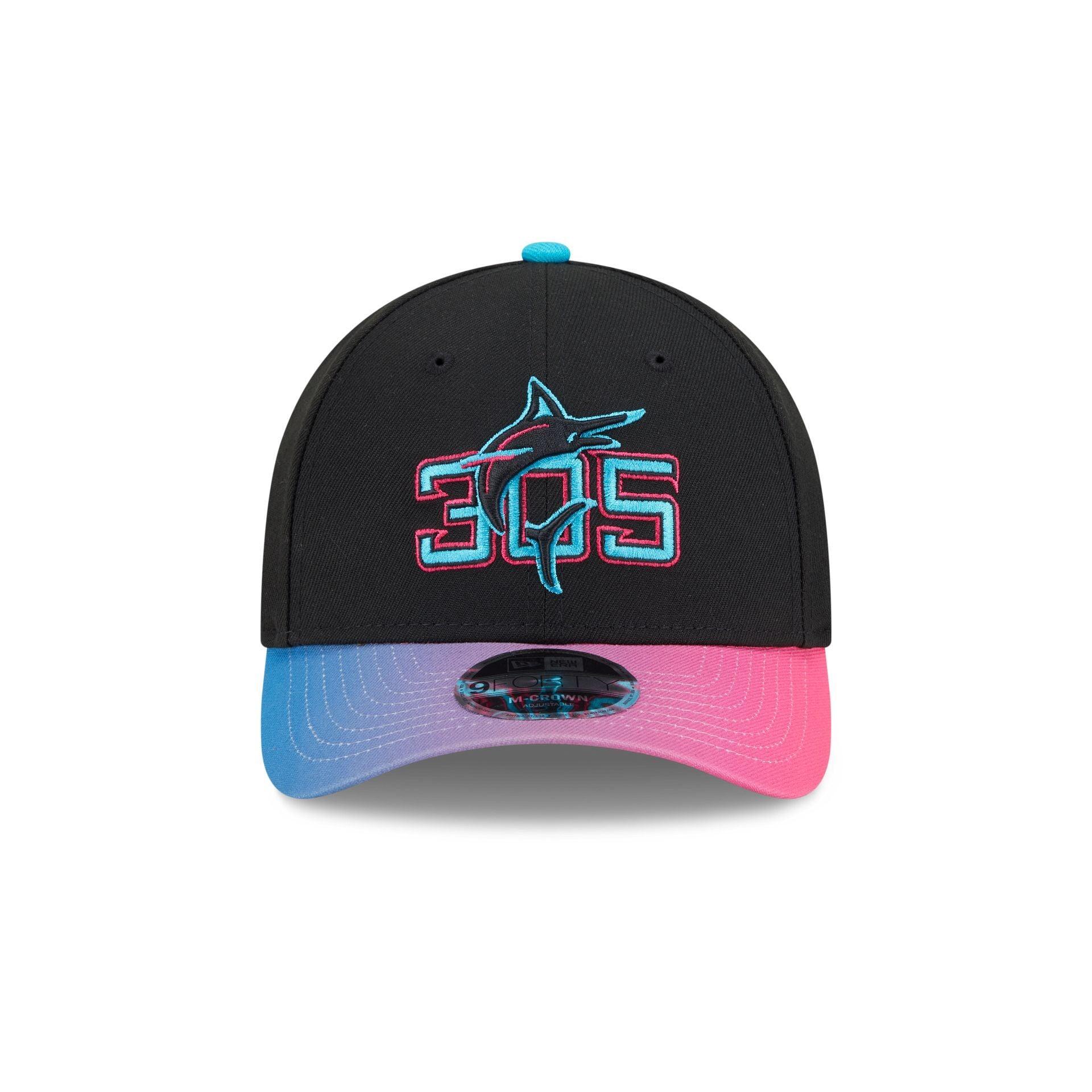 Miami Marlins City Connect 9FORTY M-Crown Snapback Hat Male Product Image