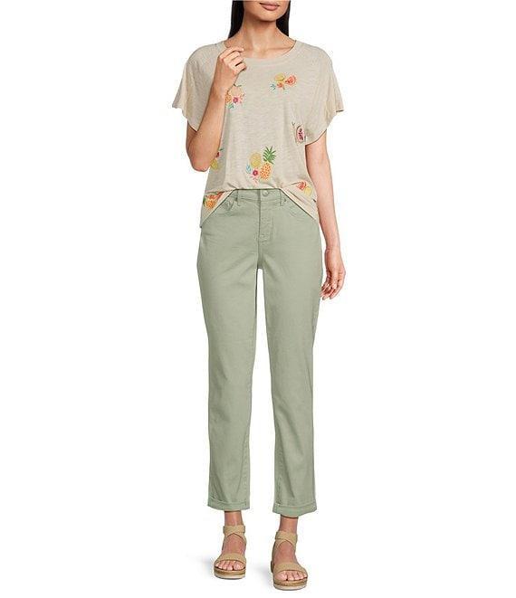 NYDJ Petite Size Margot High Rise Slim Straight Girlfriend Jeans Product Image