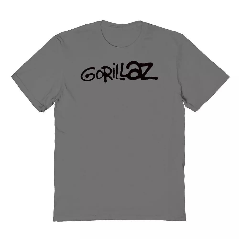 Men's GORILLAZ Logo Graffiti Graphic Tee, Size: Medium, Grey Product Image