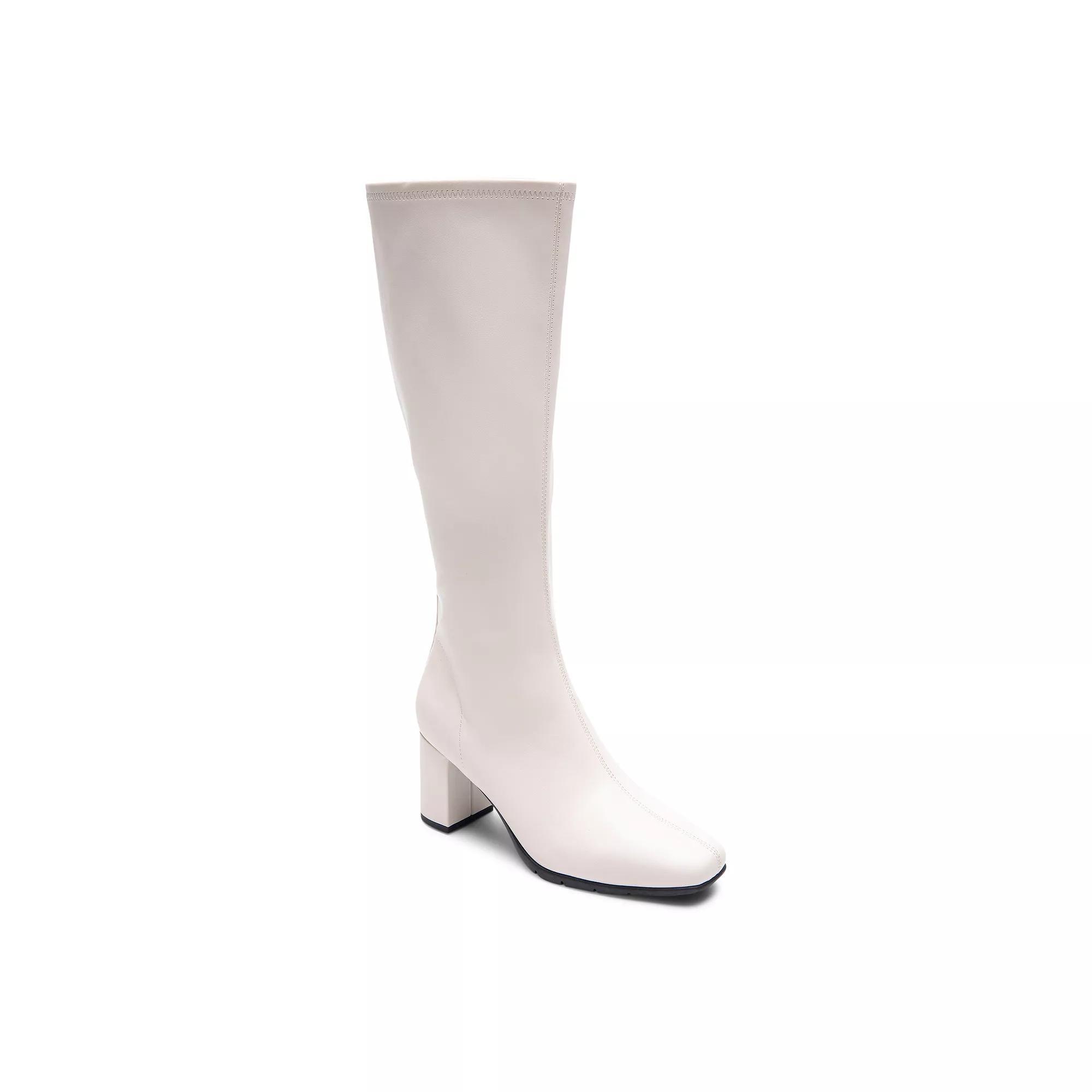 Aerosoles Micah Women's Knee-High Boots, Size: 8.5, Eggnog Stretch Faux Product Image