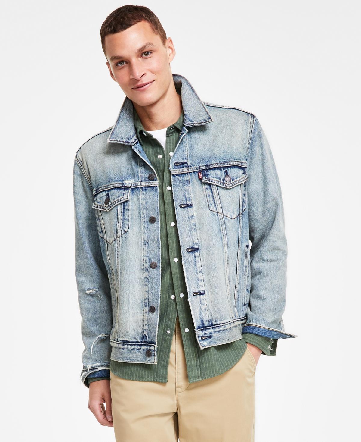 Men's Levi's® Trucker Denim Jacket, Size: Small, Dark Blue Product Image