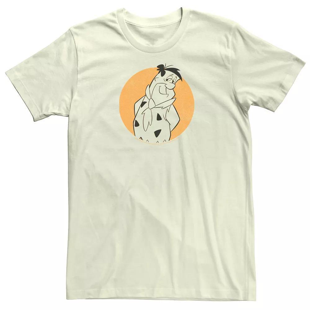 Men's The Flintstones Fred Circle Portrait Tee, Size: XL, White Product Image