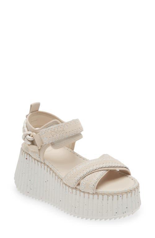 Nama Stitch Ankle-Strap Flatform Sandals Product Image