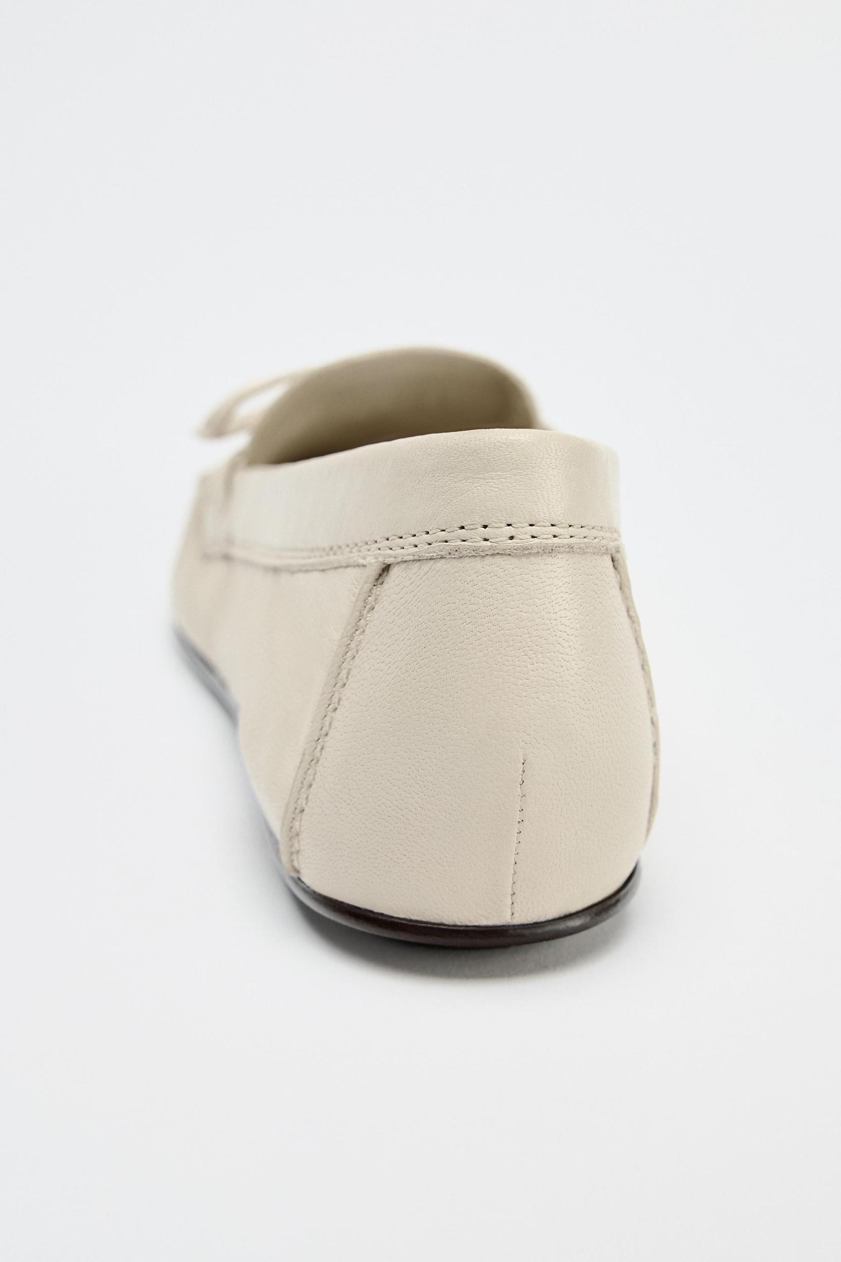 GATHERED SOFT LEATHER LOAFERS Product Image