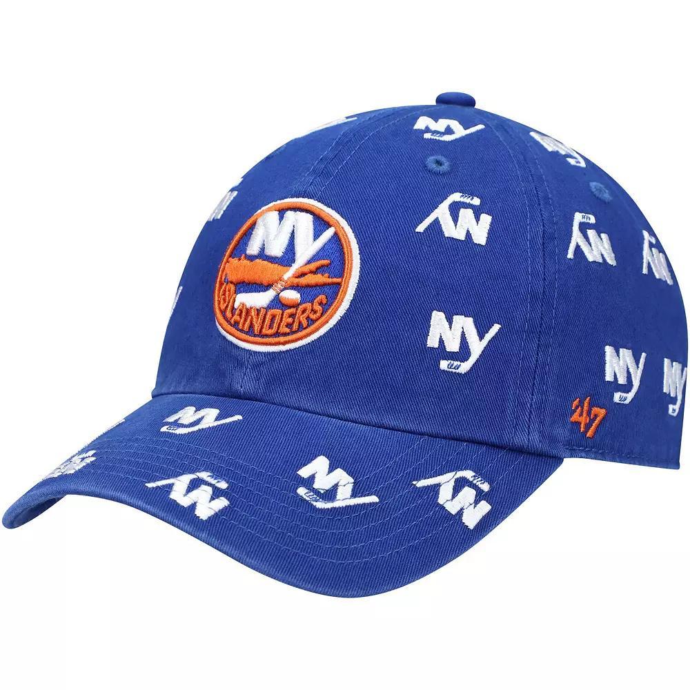 Women's '47 Royal New York Islanders Confetti Clean Up Logo Adjustable Hat, Isl Blue Product Image