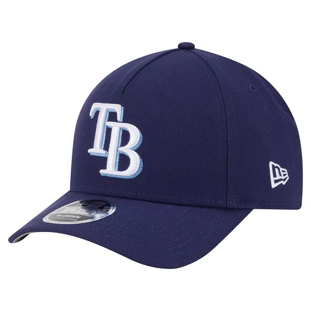 Mens New Era Tampa Bay Rays 9FORTY M-Crown Adjustable Hat, Blue Product Image