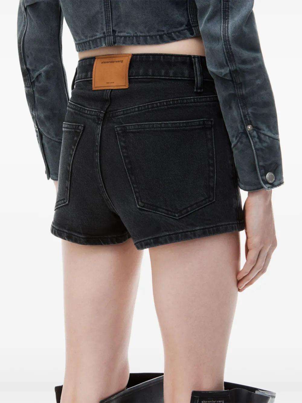 mid-rise denim skort Product Image