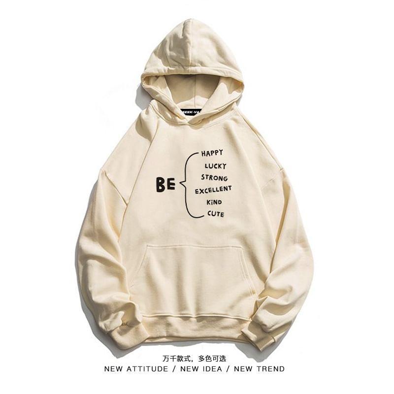 Cartoon Print Pocket Detail Oversized Hoodie Product Image