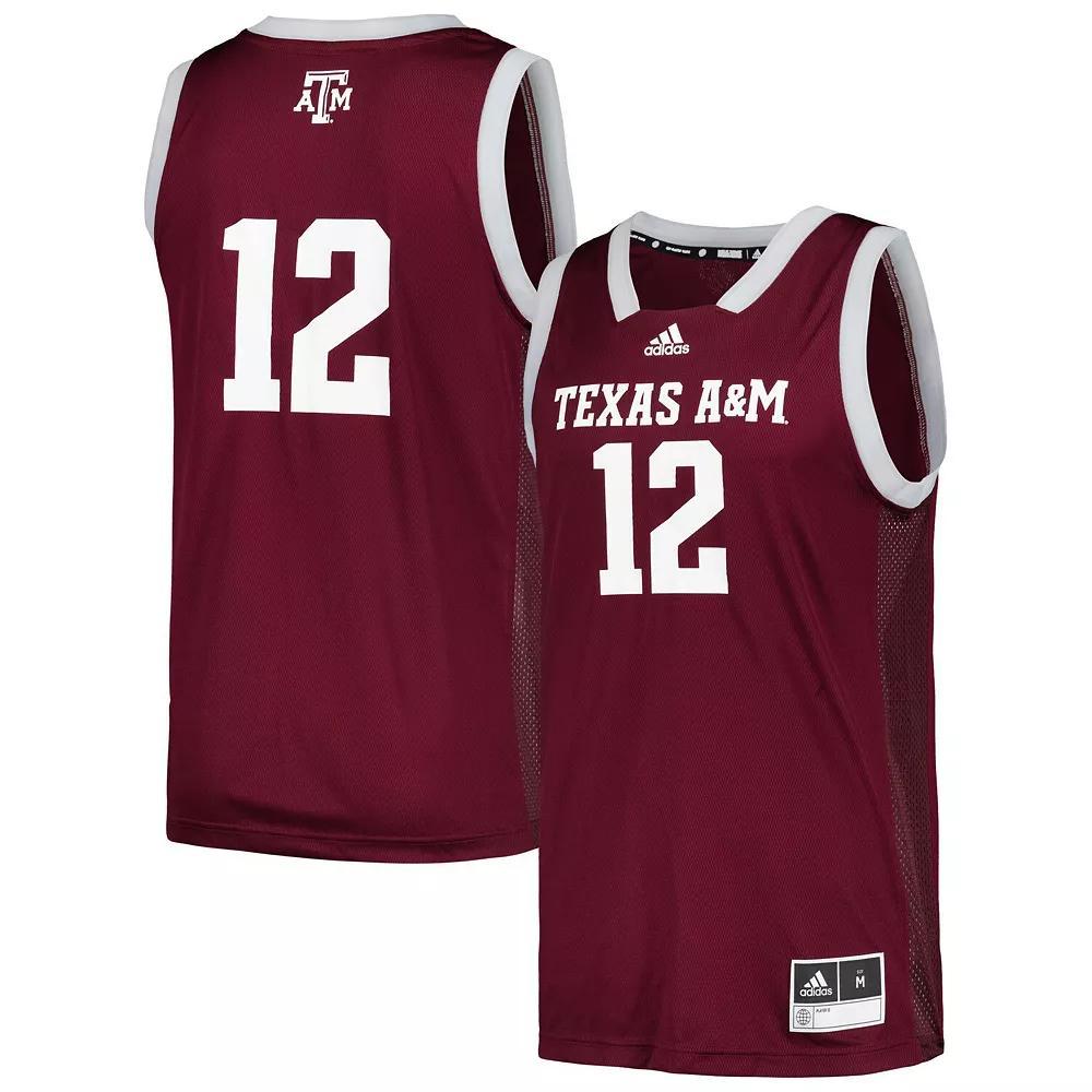 Men's adidas #12 Maroon Texas A&M Aggies Team Swingman Jersey, Size: XL, Red Product Image