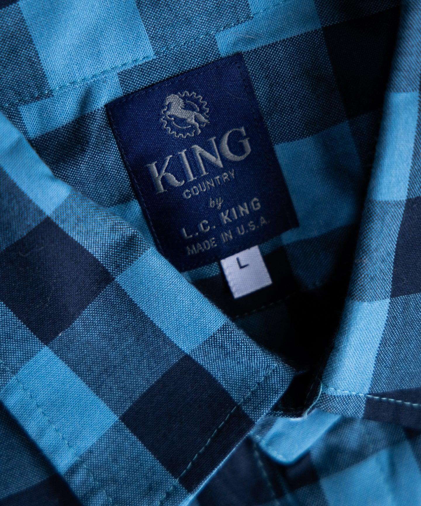 Navy & Blue Buffalo Plaid Button Up Male Product Image