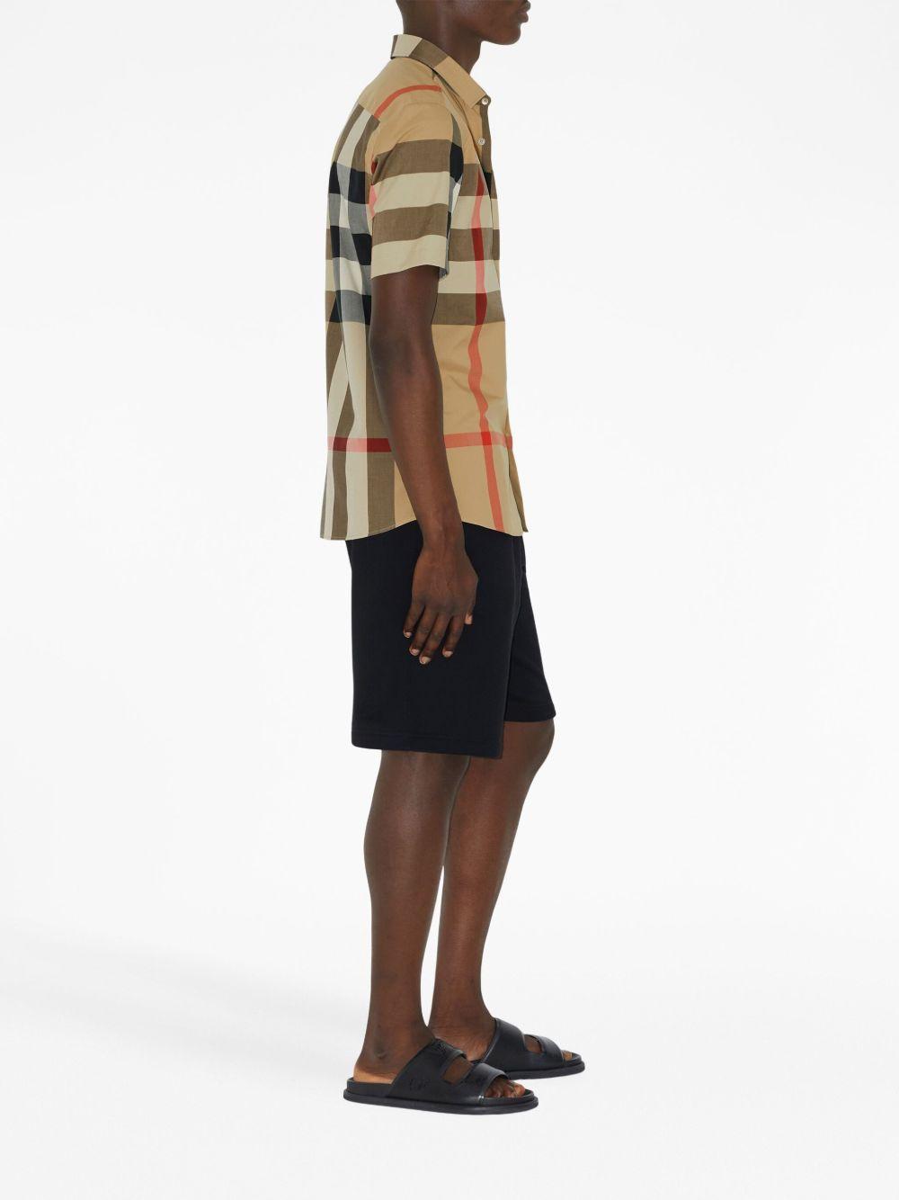 checkered short-sleeved shirt Product Image