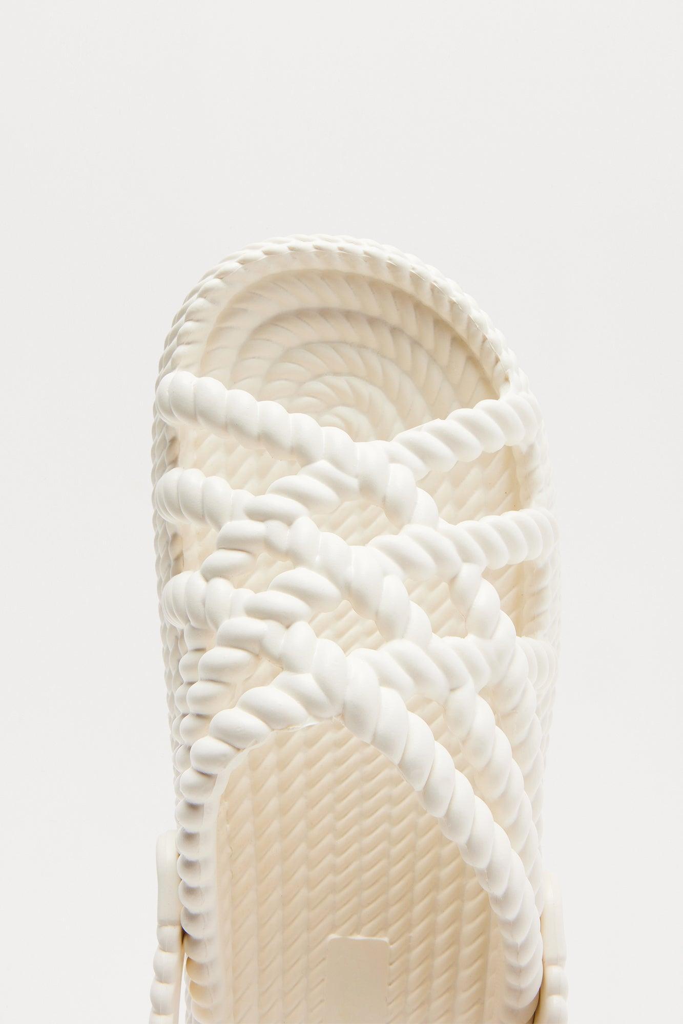 Jana Braided Platform Sandals - Cream Product Image