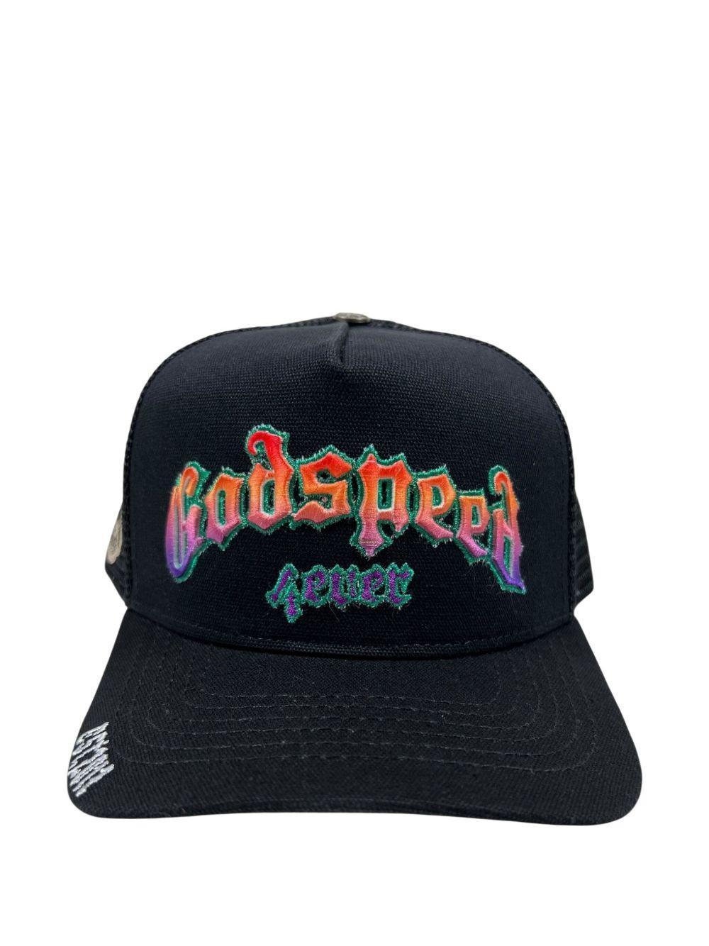 gradient-logo embroidered trucker cap Product Image