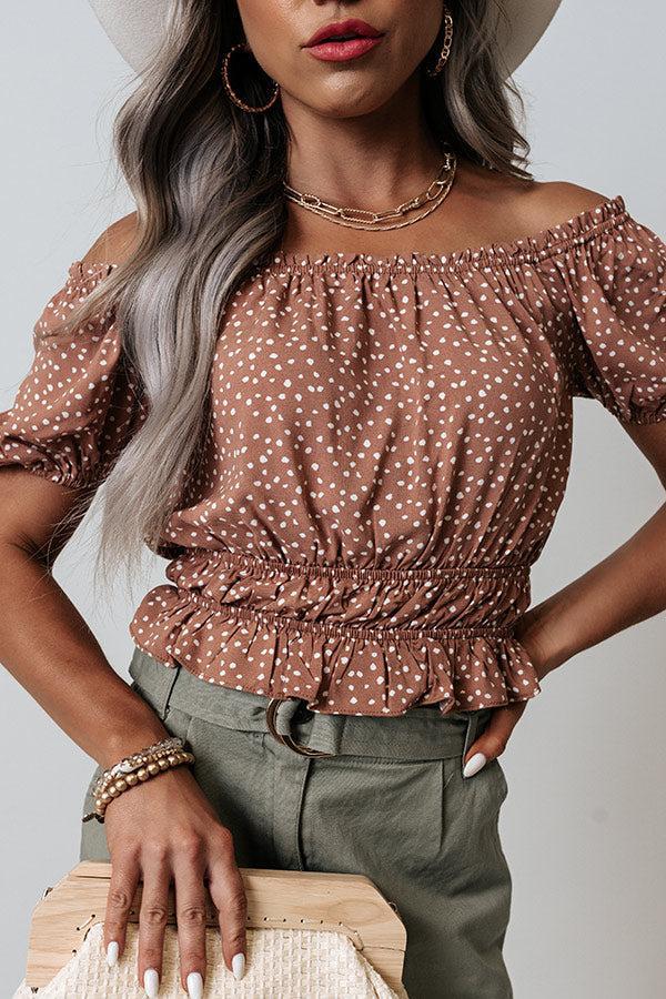 On The Haute Spot Crop Top In Rustic Rose Product Image