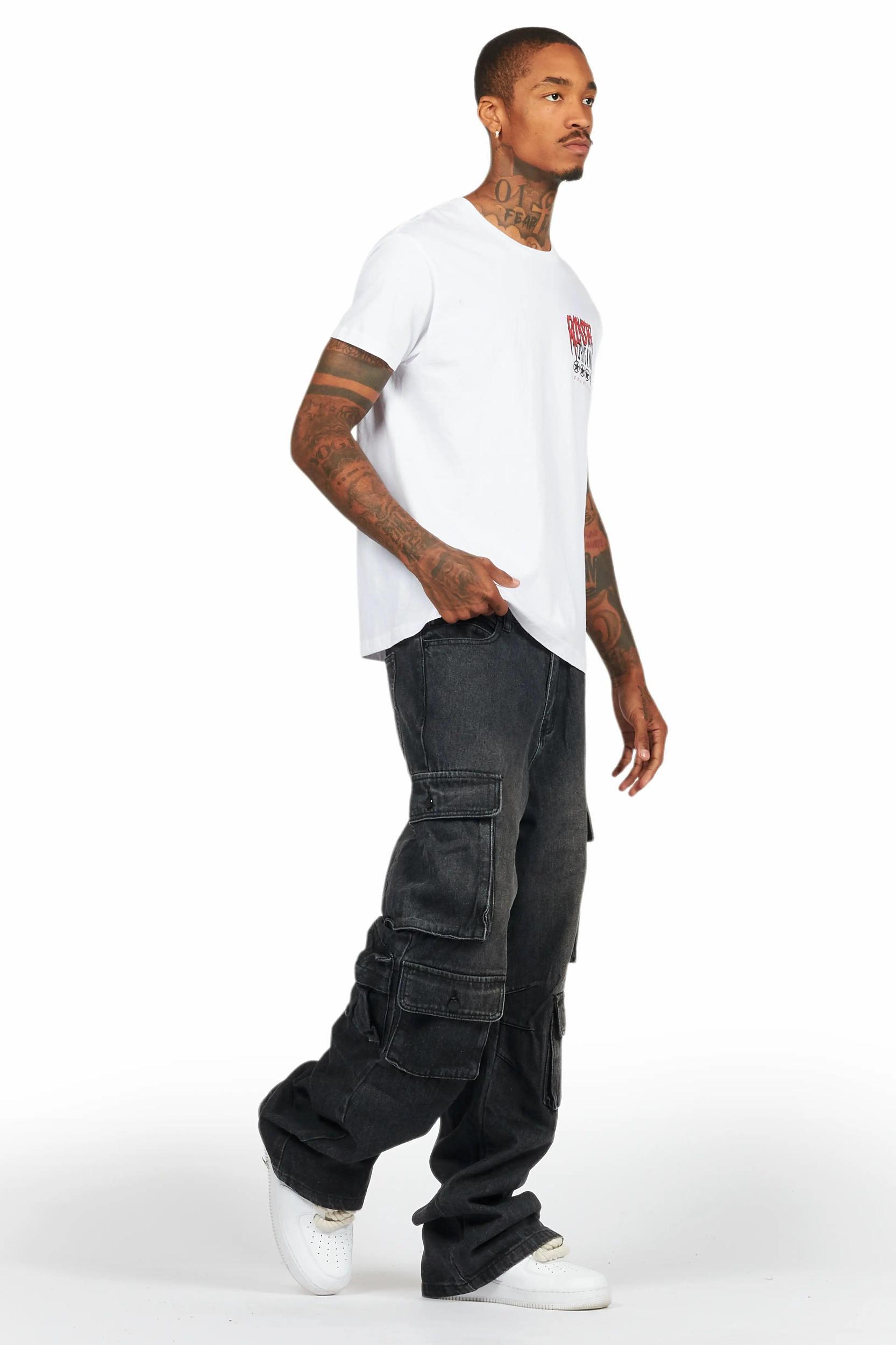 Cortie Black Baggy Fit Jean Male Product Image