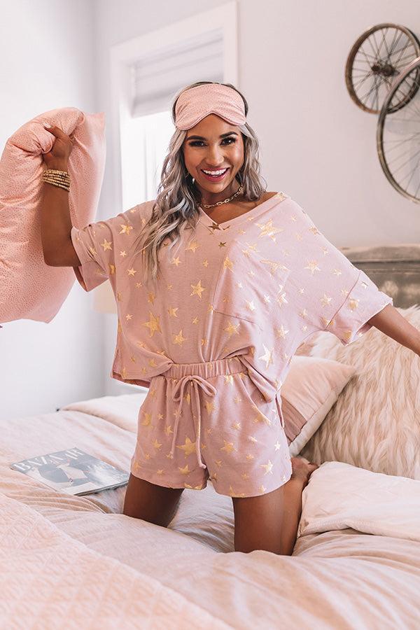 A Hint Of Stardust Shorts In Pink Product Image