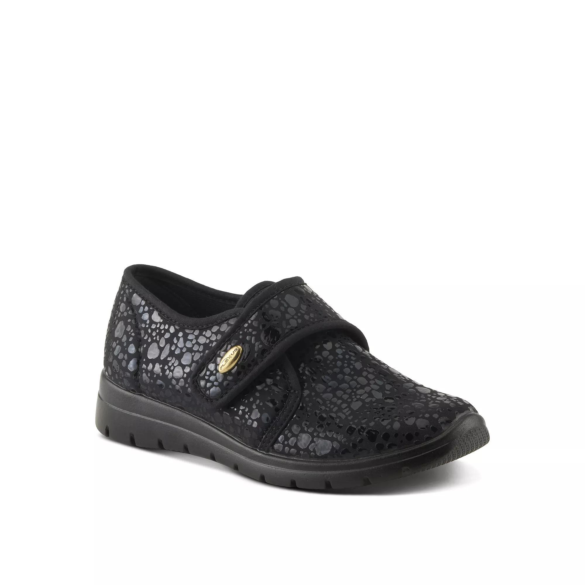 Flexus Amay Women's Slip-On Casual Shoes, Size: 40, Black Croco Product Image
