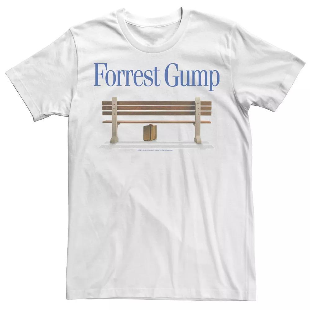 Men's Forrest Gump Bench Title Logo Tee, Size: 3XL, White Product Image