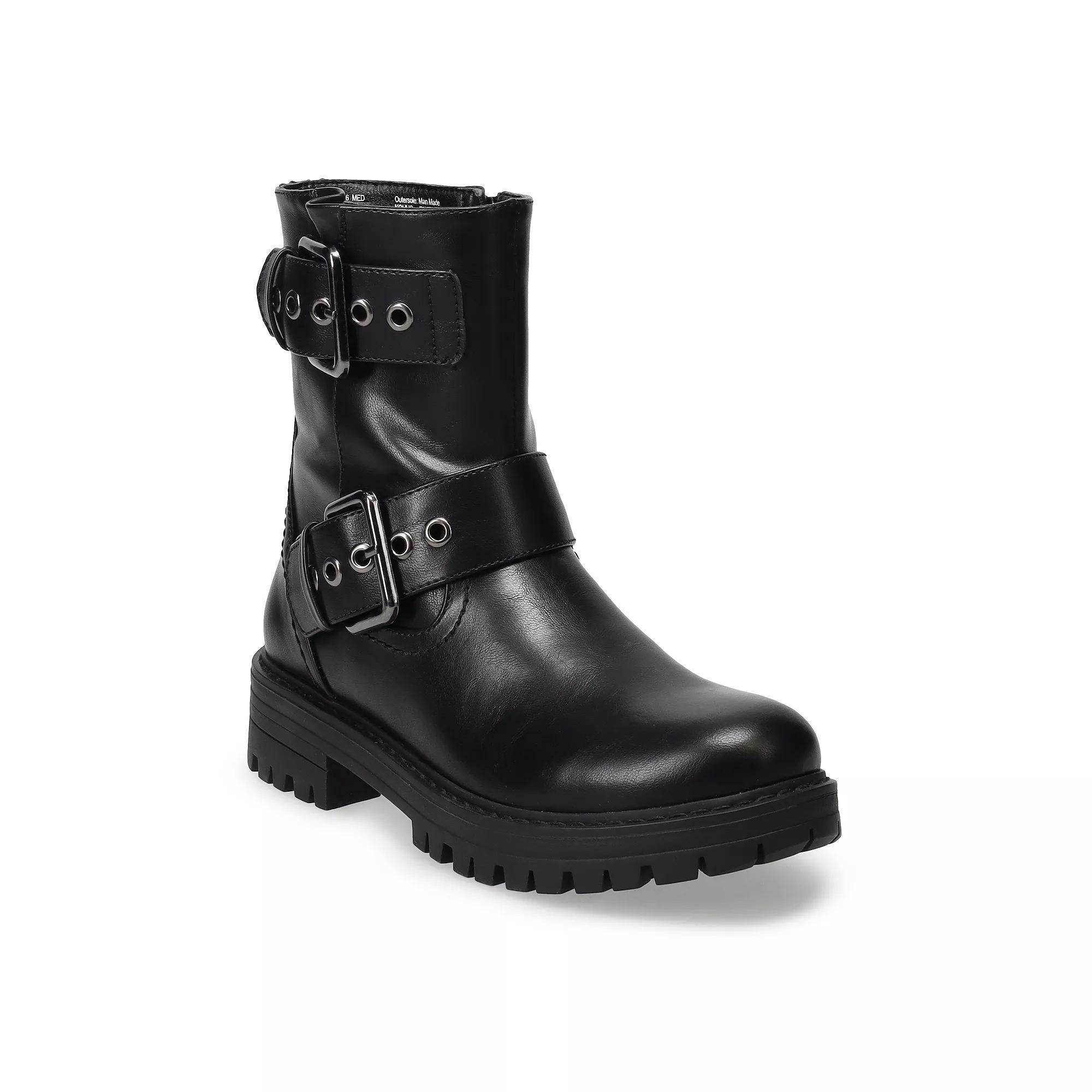 SO® Dezirae Women's Combat Boots, Size: 6.5, Black Product Image