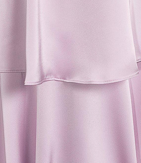 Next Up Spaghetti Strap Twist Tiered Midi Ruffle Skirt Dress Product Image