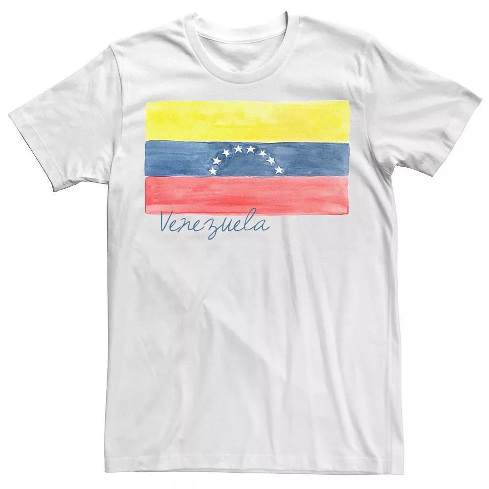 Men's HHM Venezuela Flag Watercolor Tee, Size: XXL, White Product Image