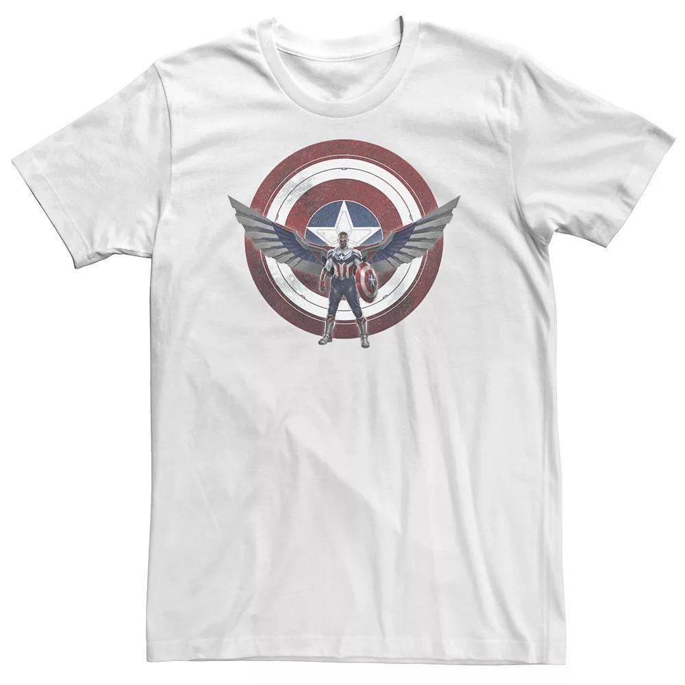 Big & Tall Marvel The Falcon And The Winter Soldier Captain America Shield Wings Tee, Men's, Size: 3XL, White Product Image