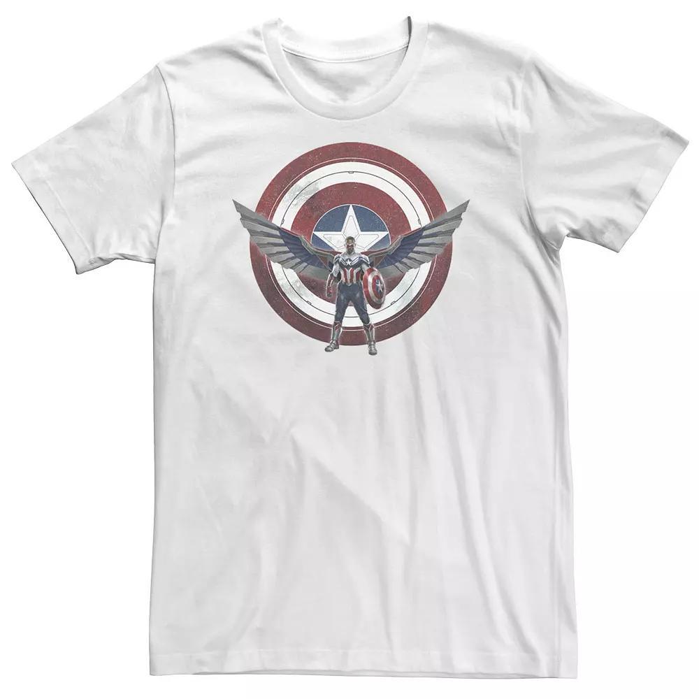 Big & Tall Marvel The Falcon And The Winter Soldier Captain America Shield Wings Tee, Men's, Size: 3XL, White Product Image