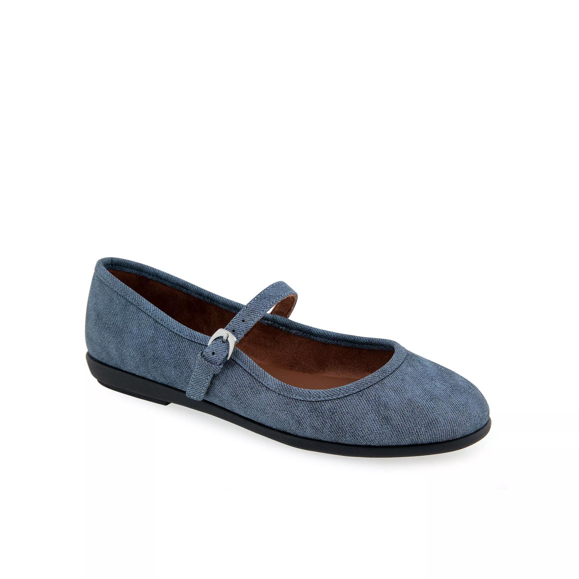 Aerosoles Baylee Women's Mary Jane Flats, Size: 6.5, Blue Jean Texture Product Image