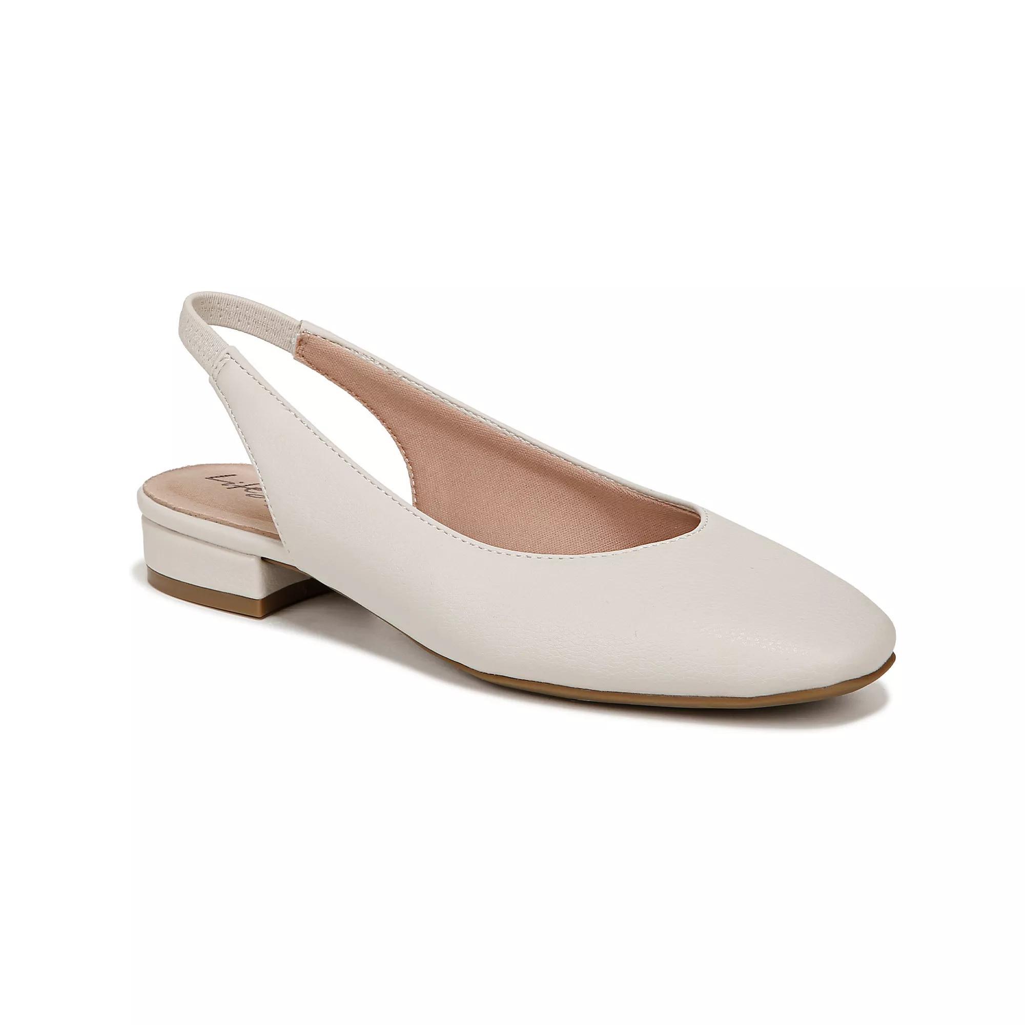 LifeStride Claire Womens Slingback Flats Ivory Product Image