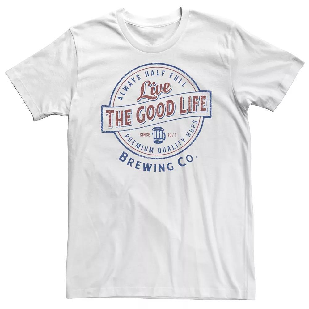 Big & Tall Good Life Beer Logo Tee, Men's, Size: XXL Tall, White Product Image