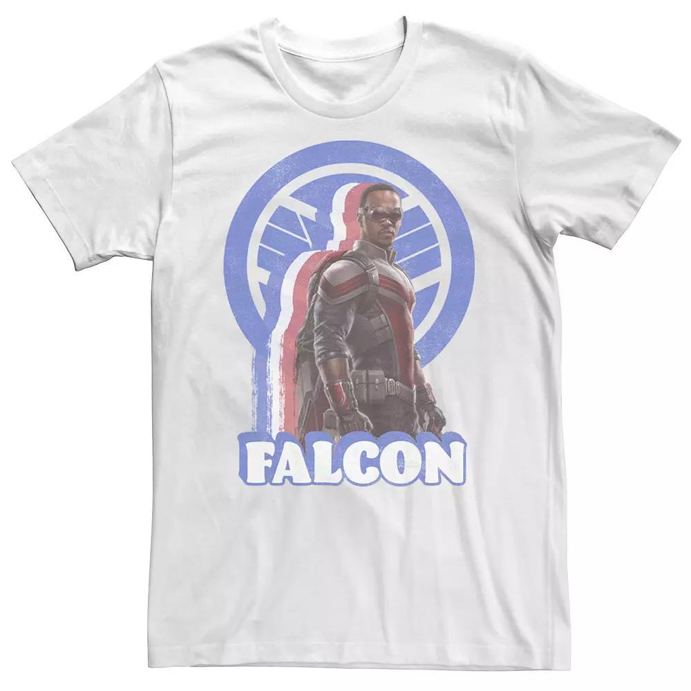 Men's Marvel Falcon And The Winter Soldier Fading Portrait Tee, Size: Large, White Product Image