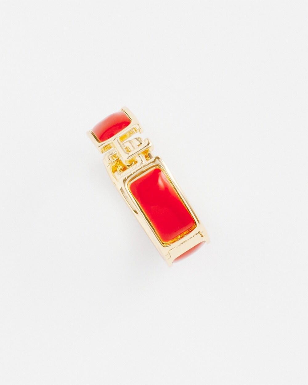 No Droop™ Orange CC Hoop Earrings Product Image