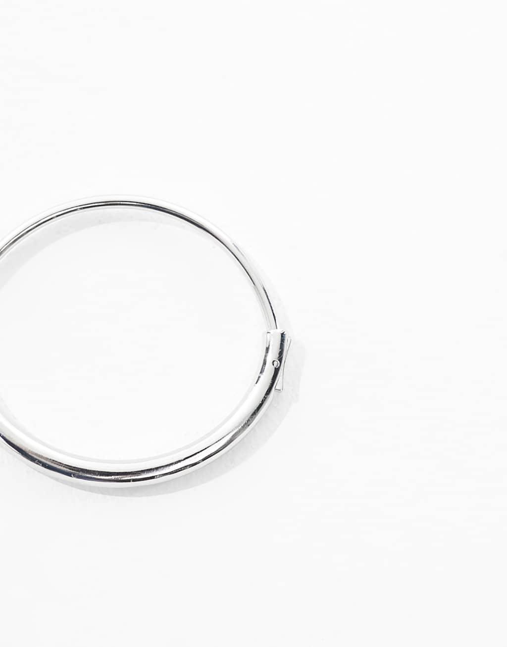 ASOS DESIGN bangle bracelet in silver tone Product Image