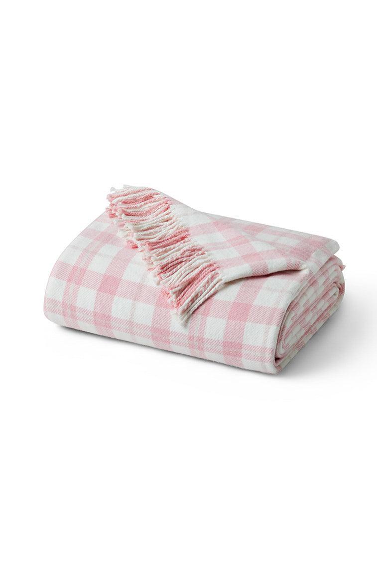 Queen Plaid Throw Blanket - BLUE PLAID Product Image