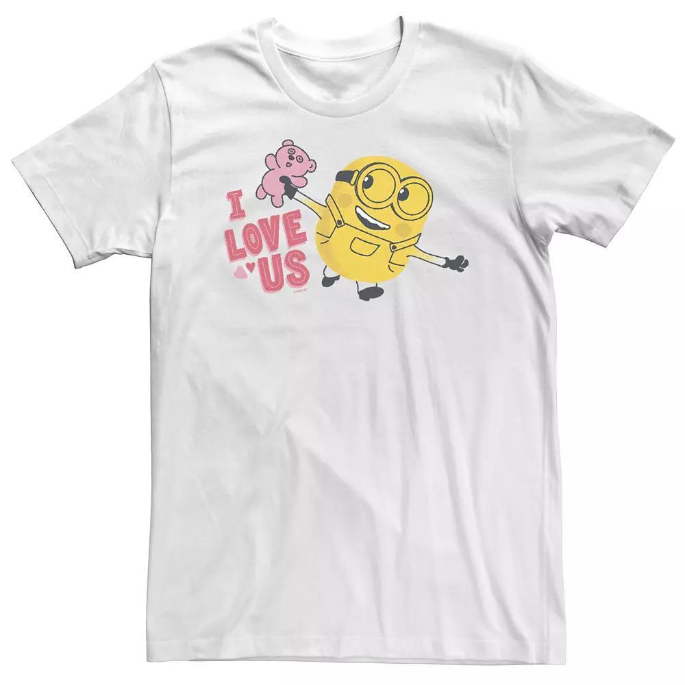 Big & Tall Despicable Me Minions Valentine's Day I Love Us Bear Tee, Men's, Size: 5XL, White Product Image