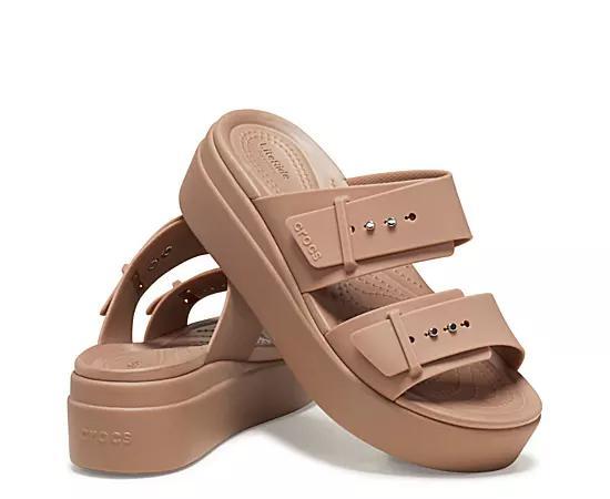 Crocs Brooklyn Women's Wedge Sandals, Size: 11, Black Product Image