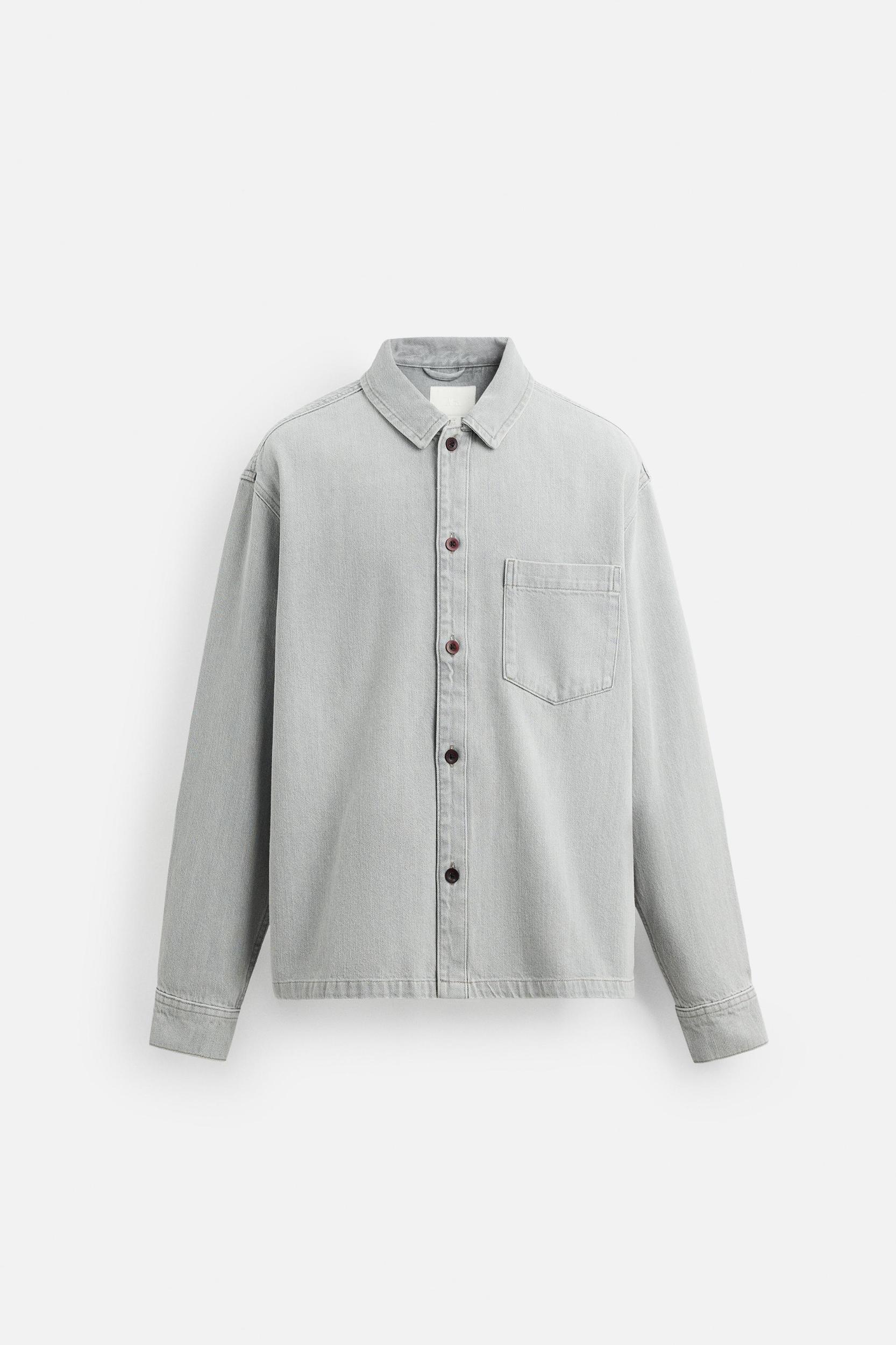 BOXY FIT DENIM SHIRT Product Image