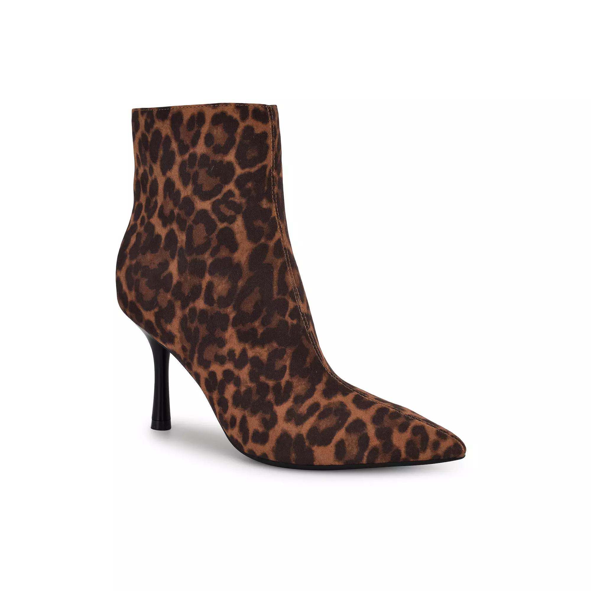 Nine West Tapla Women's Heeled Ankle Boots, Size: 7, Leopard Product Image