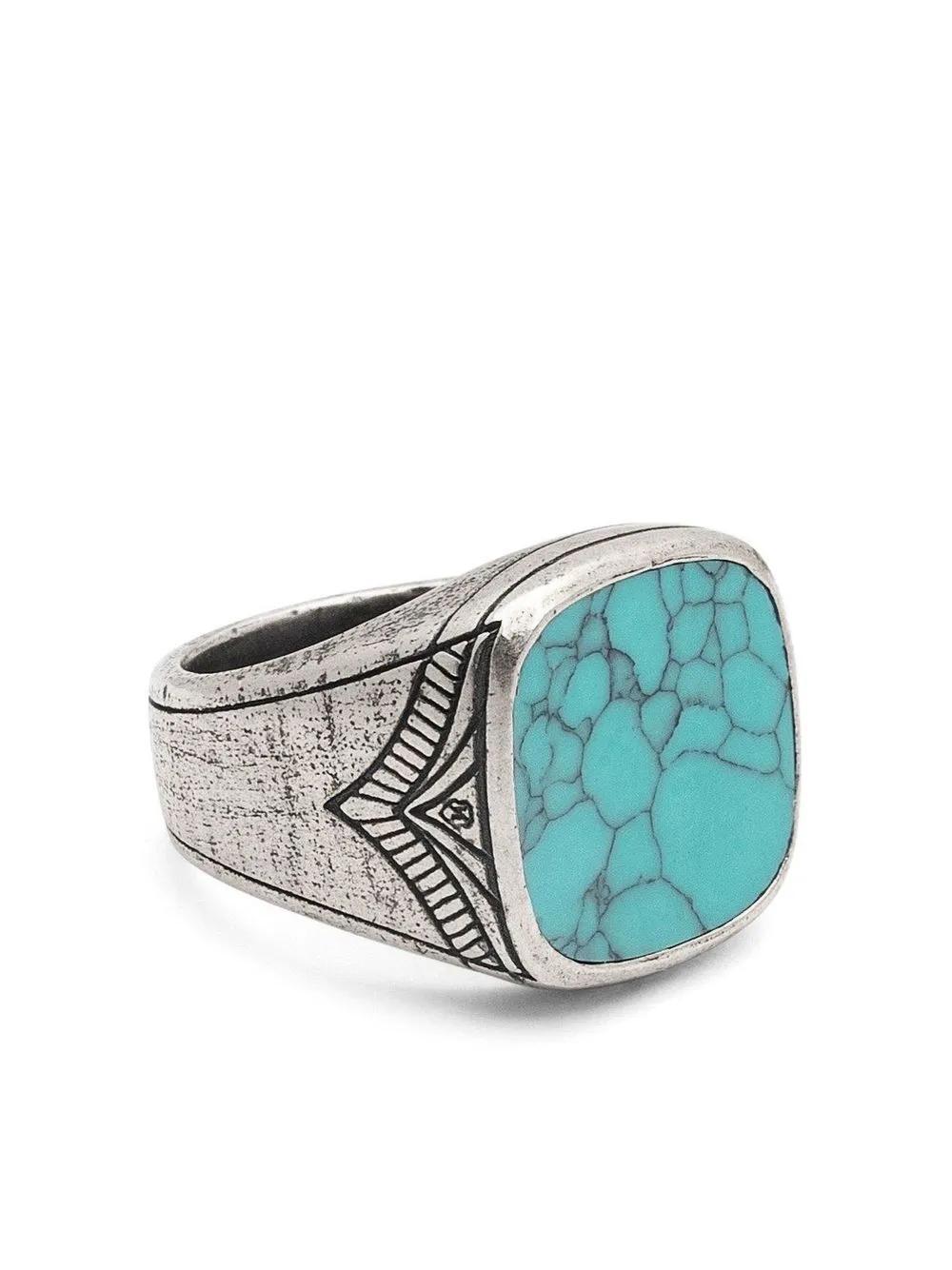 Genuine Turquoise Signet ring  Product Image