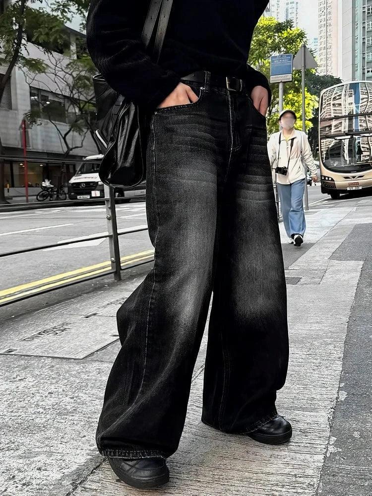 RT No. 13030 BLACK WASHED DENIM JEANS Product Image