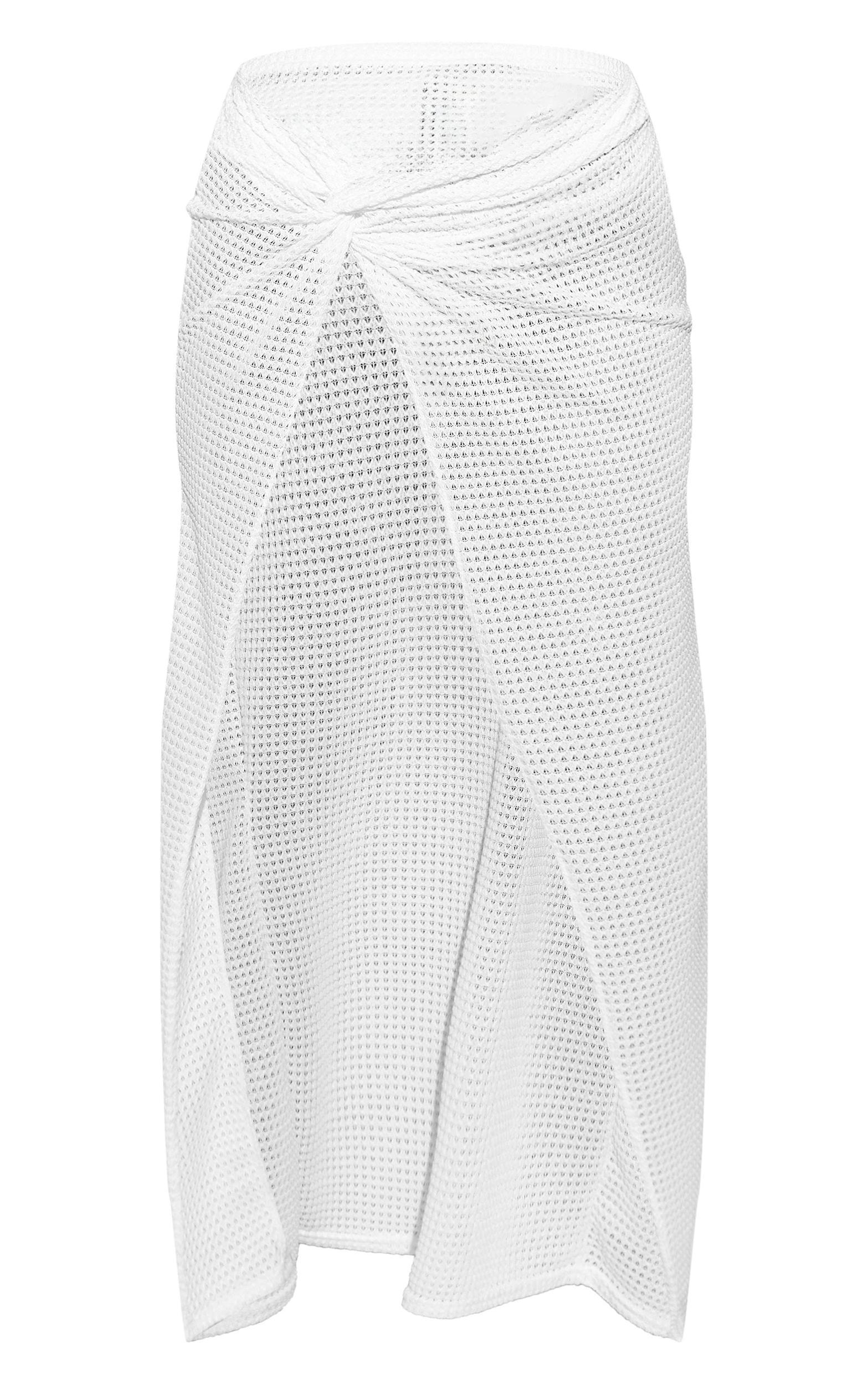 White Crochet Maxi Beach Sarong Product Image