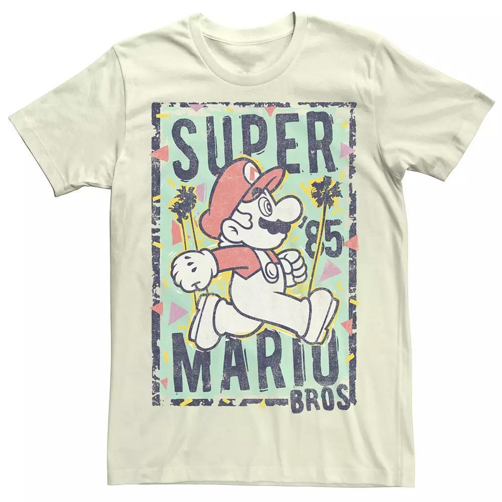 Men's Nintendo Super Mario '85 Flower Poster Tee, Size: XL, Grey Heather Product Image