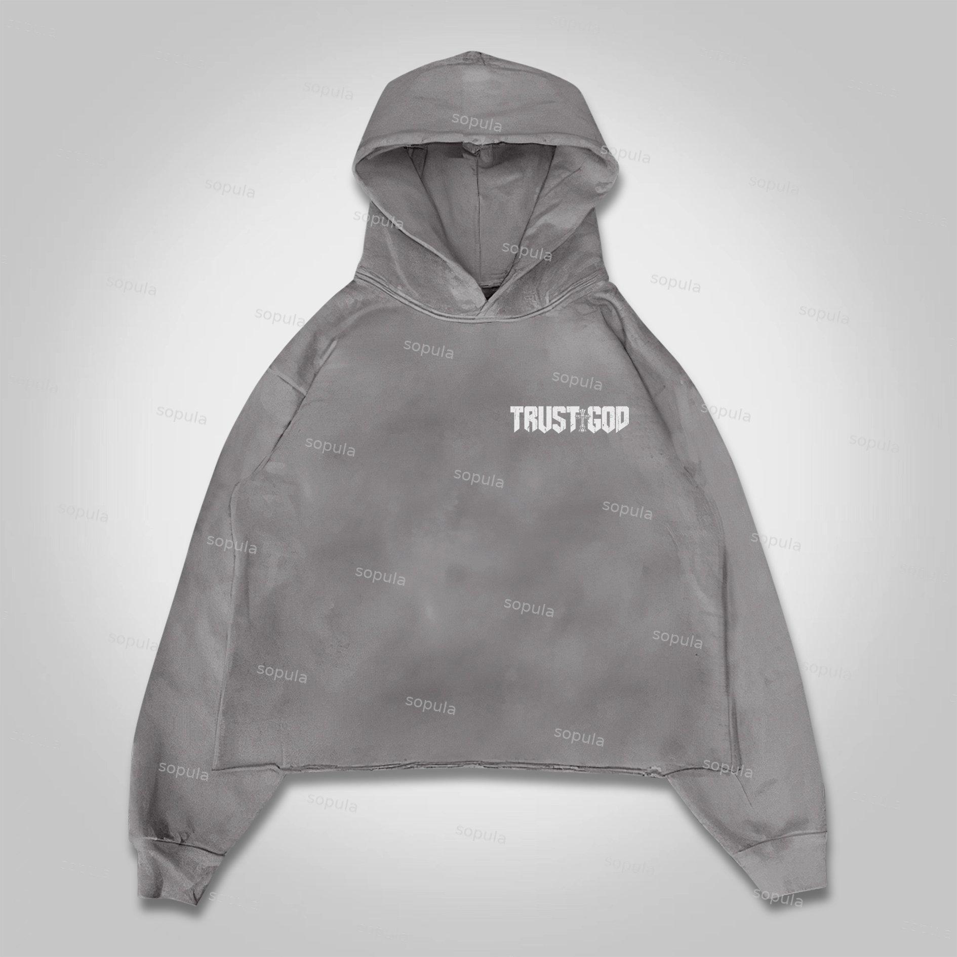 Sopula Trust God Figure Figures Pocketless Hoodie Product Image