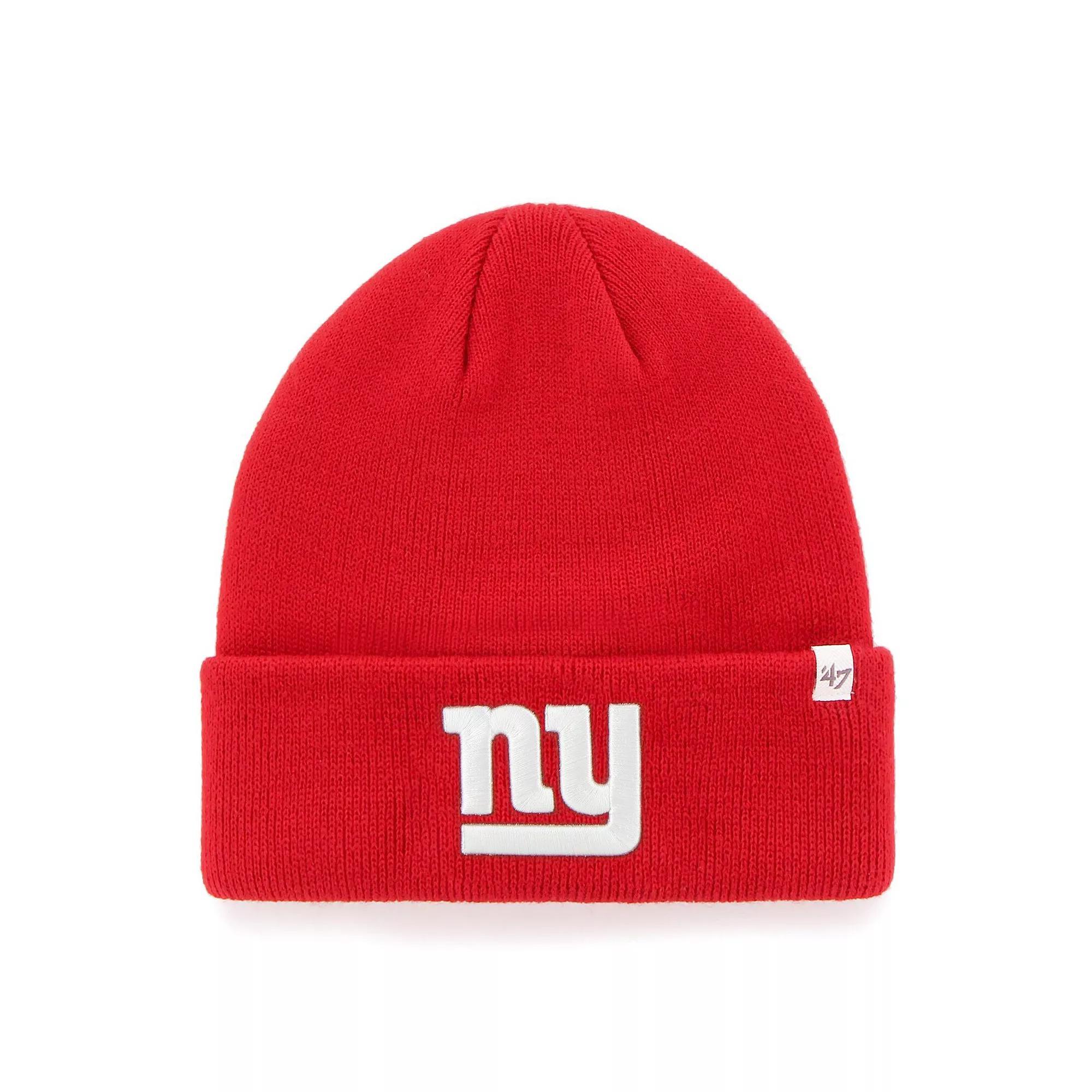 Men's '47 Red New York Giants Secondary Basic Cuffed Knit Hat Product Image