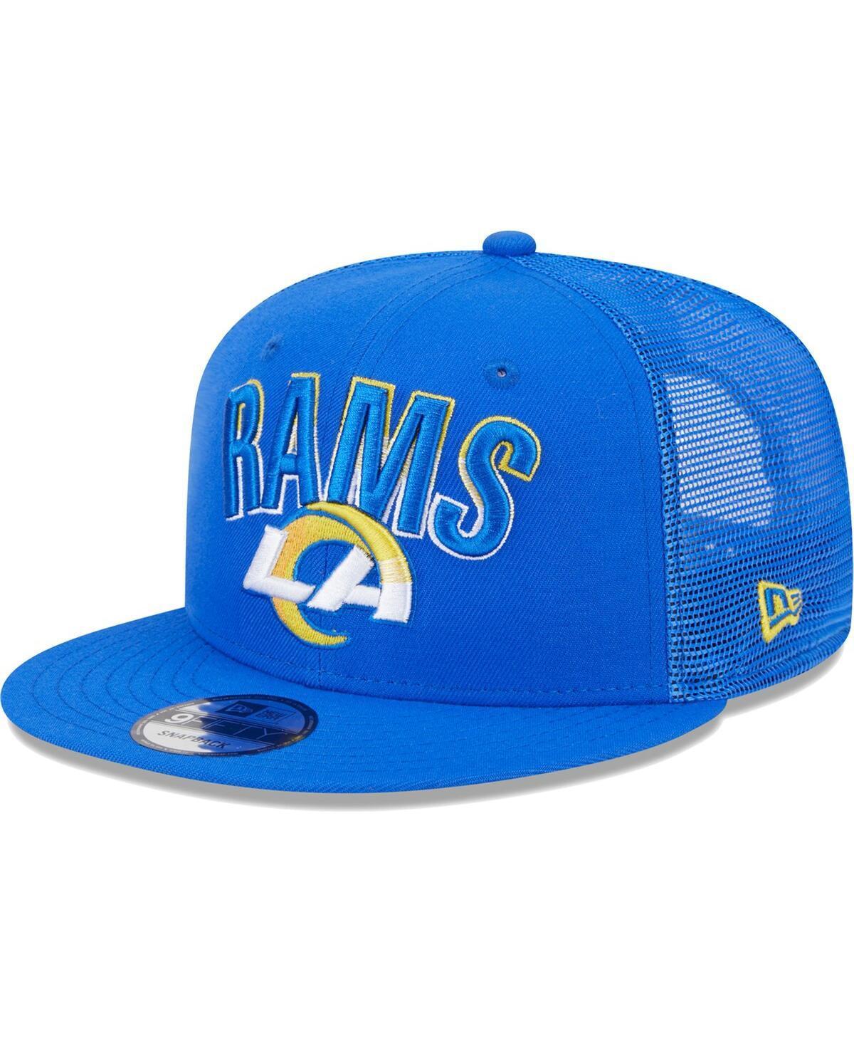 Men's New Era Royal Los Angeles Rams  Grade Trucker 9FIFTY Snapback Hat, Blue Product Image
