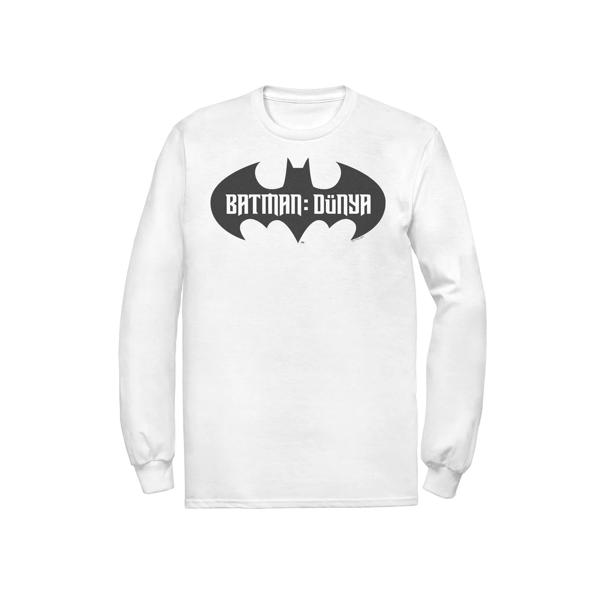 Men's Batman: Il Mondo Bat Logo Tee, Size: Small, White Product Image