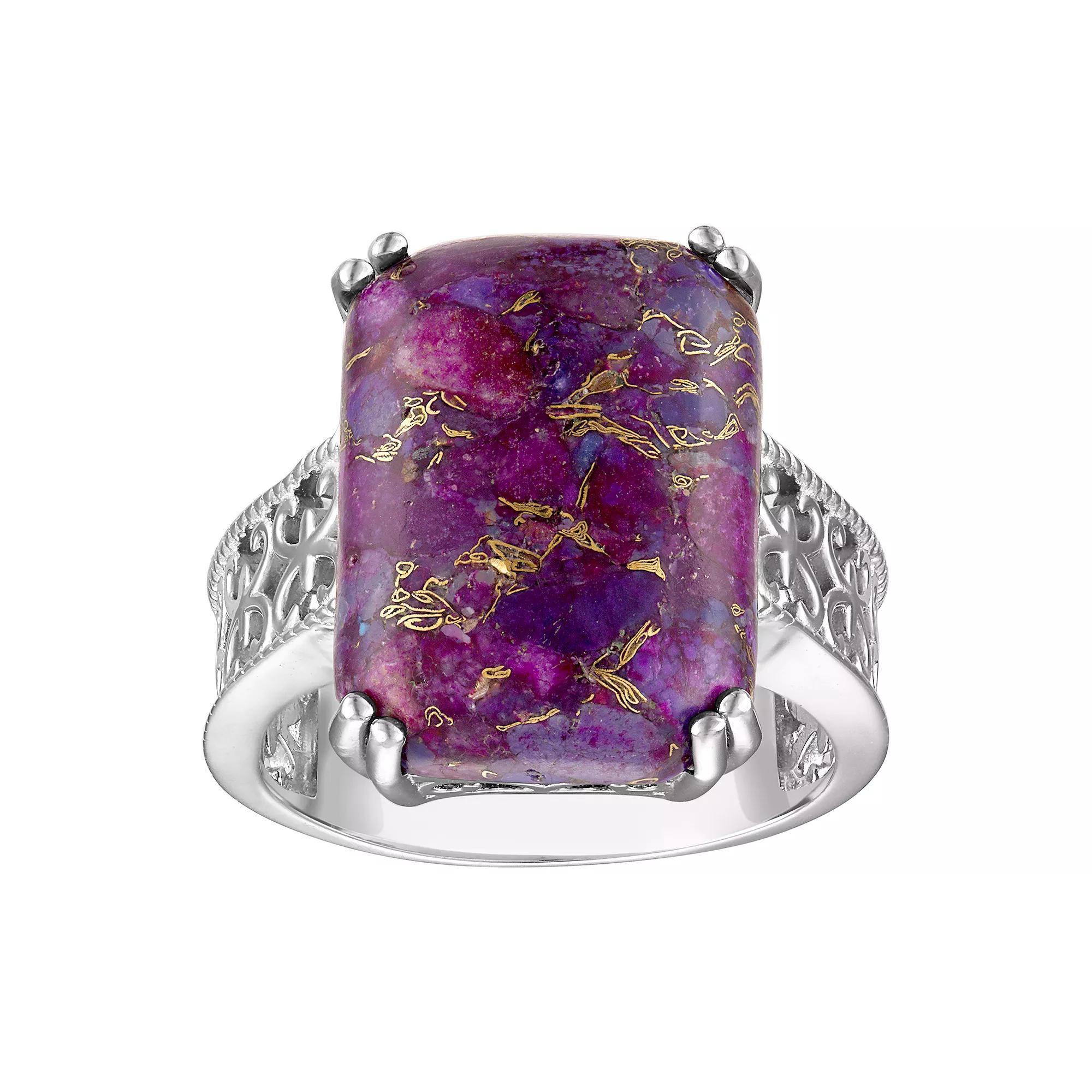 Designs by Gioelli Sterling Silver Copper Turquoise Ring, Women's, Size: 7, Purple Product Image
