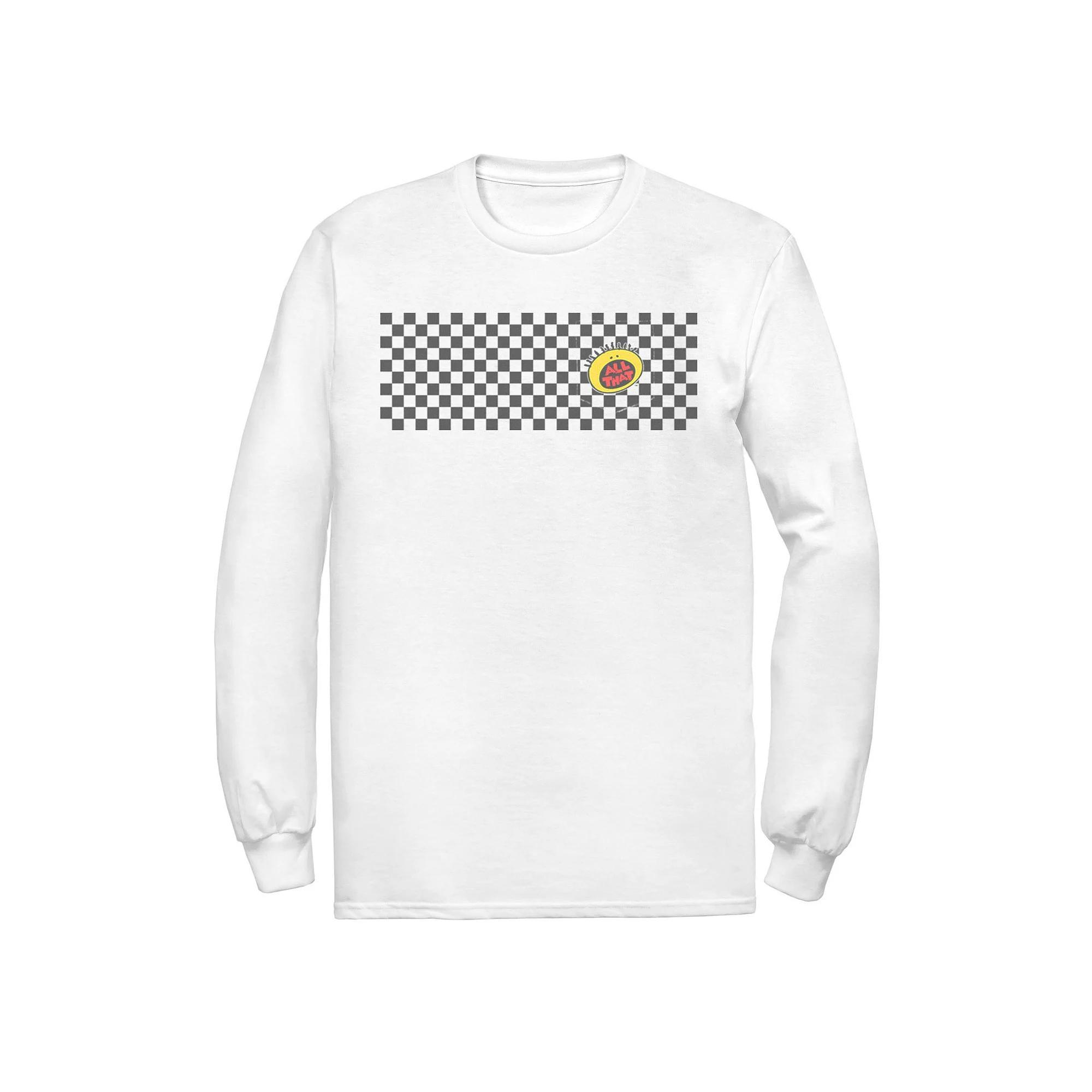 Mens Nickelodeon All That Left Chest Logo Paneled Checkers Tee Product Image