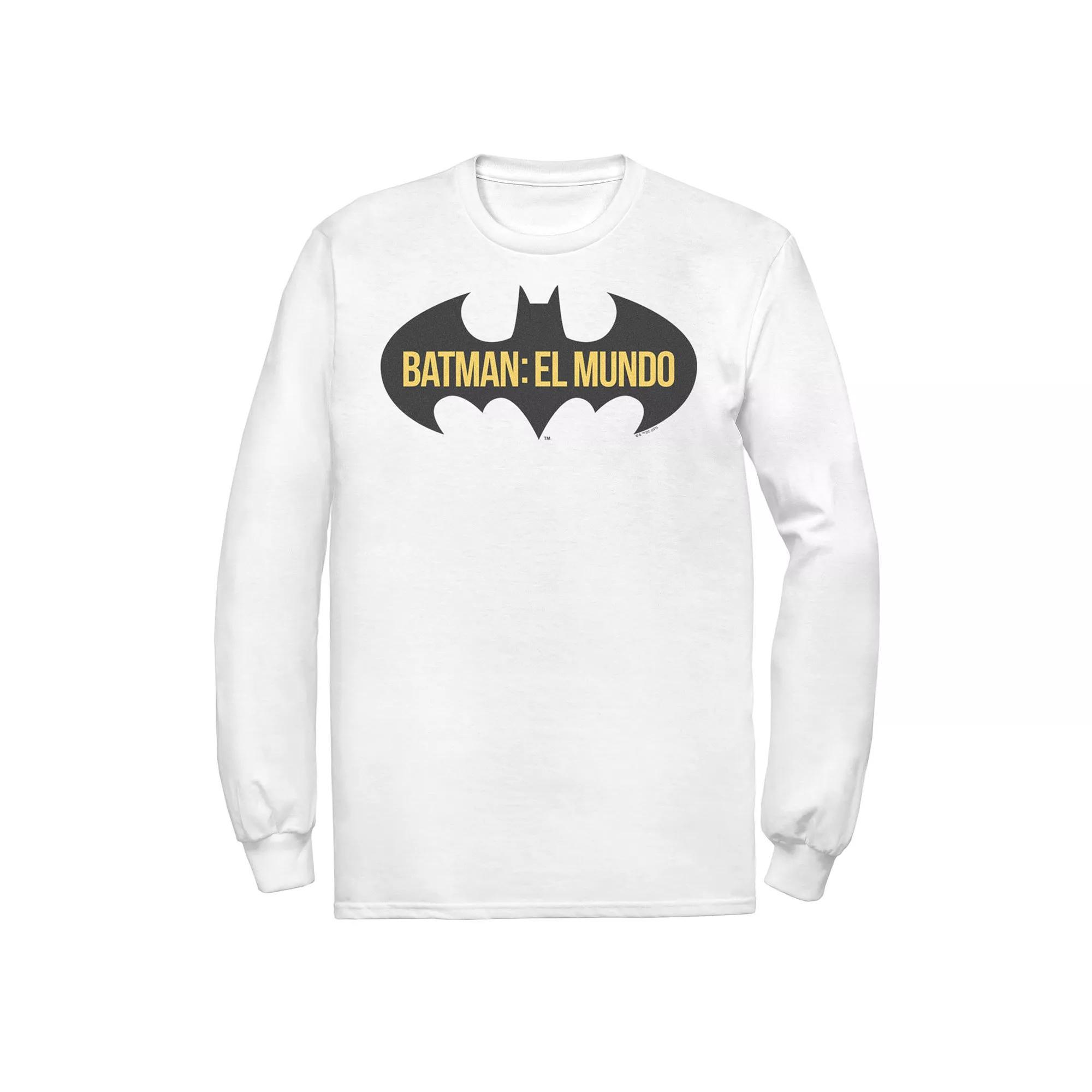Men's Batman:The World South Korea Bat Logo Tee, Size: Large, White Product Image