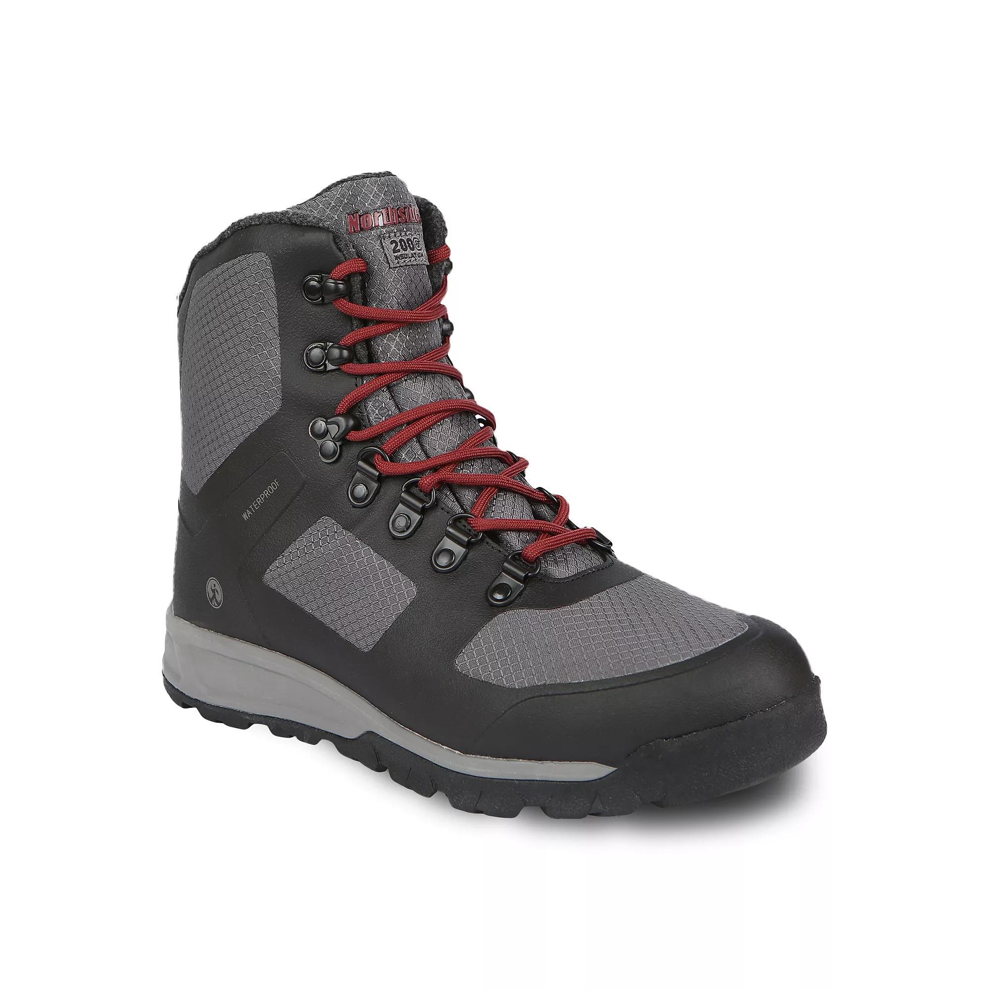Northside Williston Men's Waterproof Snow Boots, Size: 9, Dark Gray Red Product Image